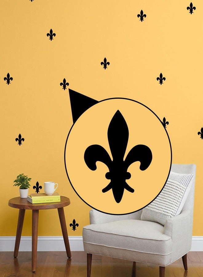 WallDesign Royal Pattern Black Colour Set of 55 Geometric Wall Decals for Bedroom, Kids Room, Hall, Home Décor, Living Room - Image 1